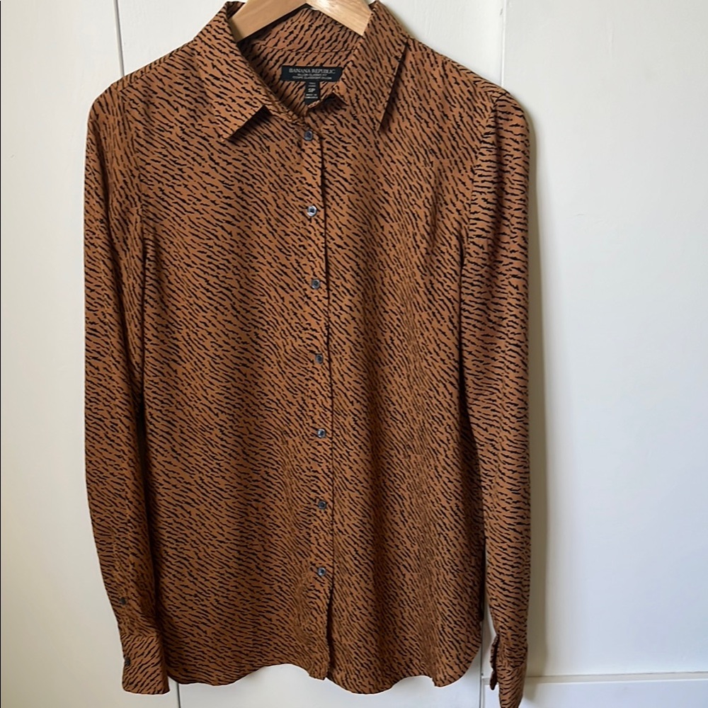 Banana Republic Animal Patterned Blouse